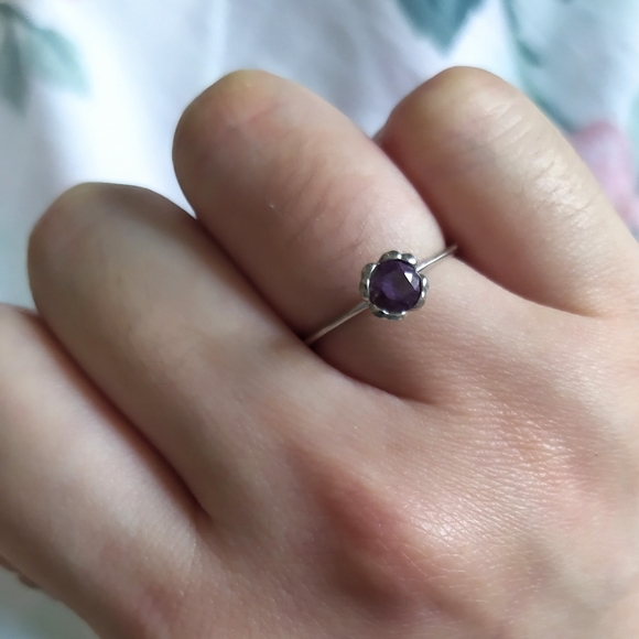 Swarovski Stackable Gemstone Silver Rings - Picture 5 of 6